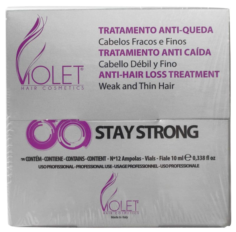 Violet Caixa Ampola Stay Strong Anti-queda 10ml 12und