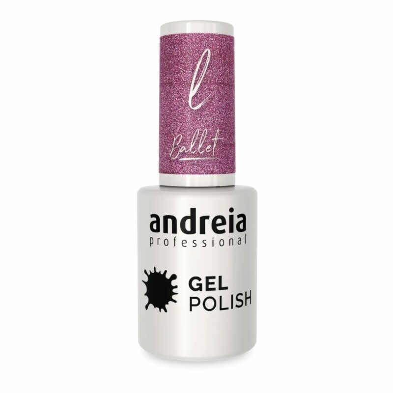 Andreia Verniz Gel BA3 Glitter Rosa