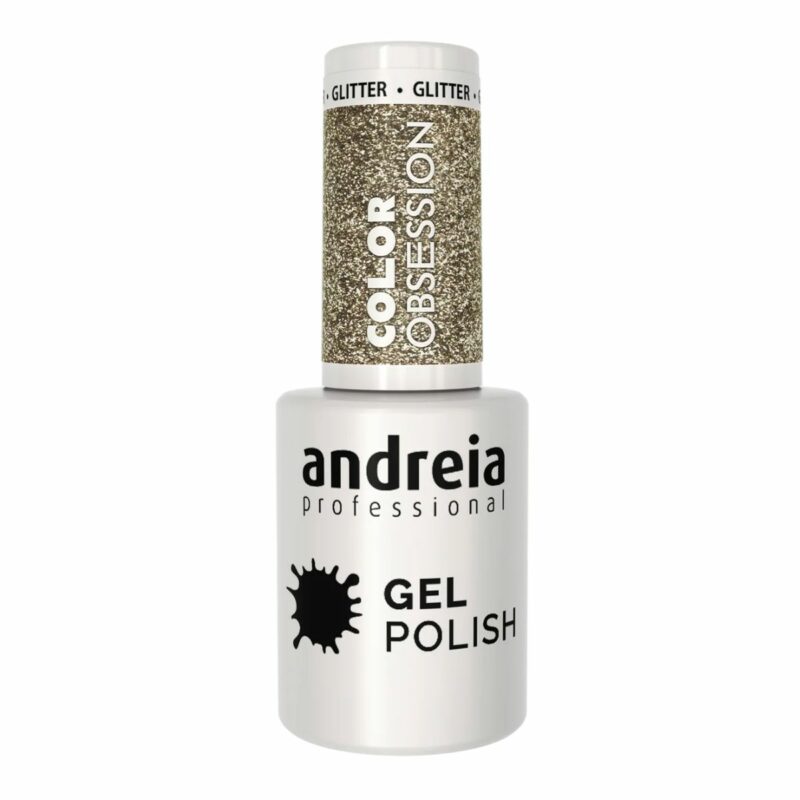 Andreia Verniz Gel Ob1 Glitter Champagne 10,5ml