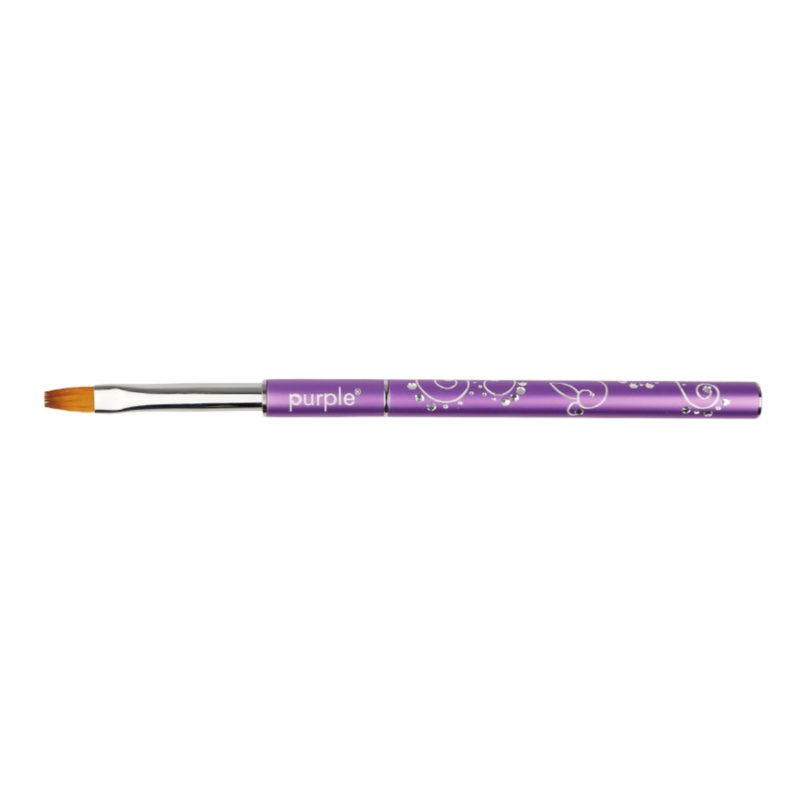 Purple Pincel Nylon Flat para Gel #6 Decorado