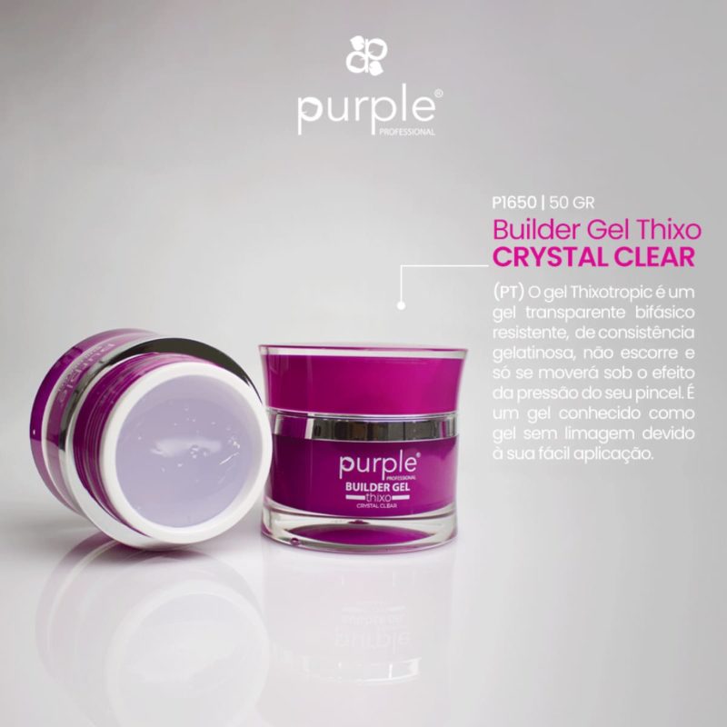 Purple Gel de Construção - Thixo Crystal Clear 50g