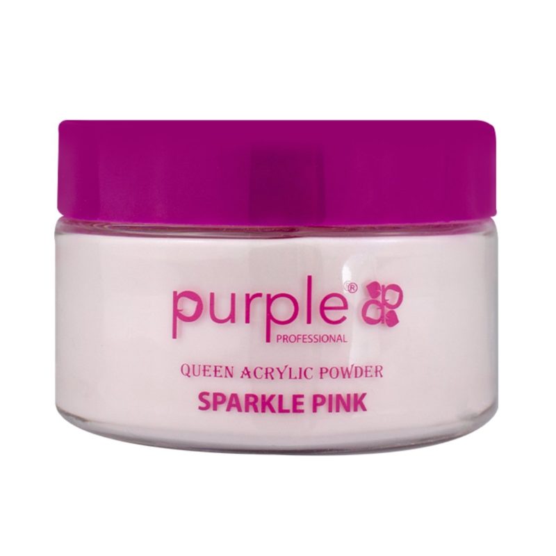Purple Queen Acrylic Powder - Sparkle Pink 50g