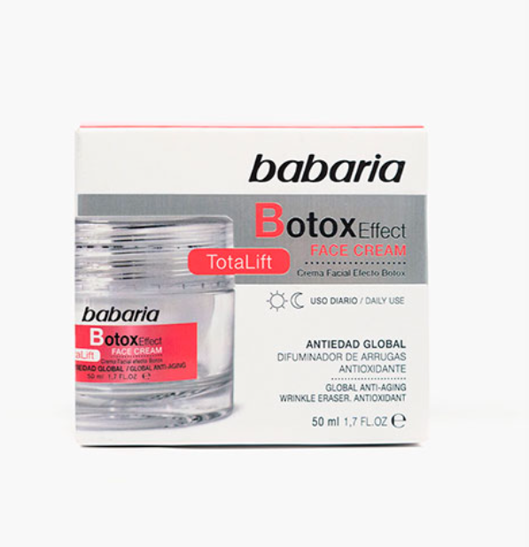 Babaria Creme Facial Efeito Botox 50ml