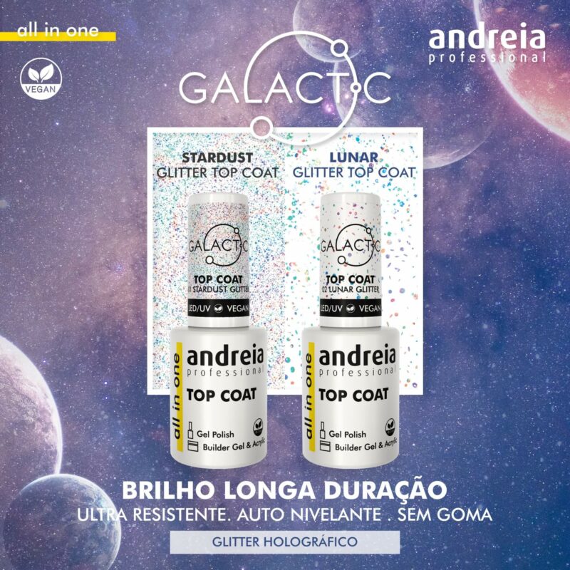Andreia Galactic Lunar Glitter Top Coat 10 ml