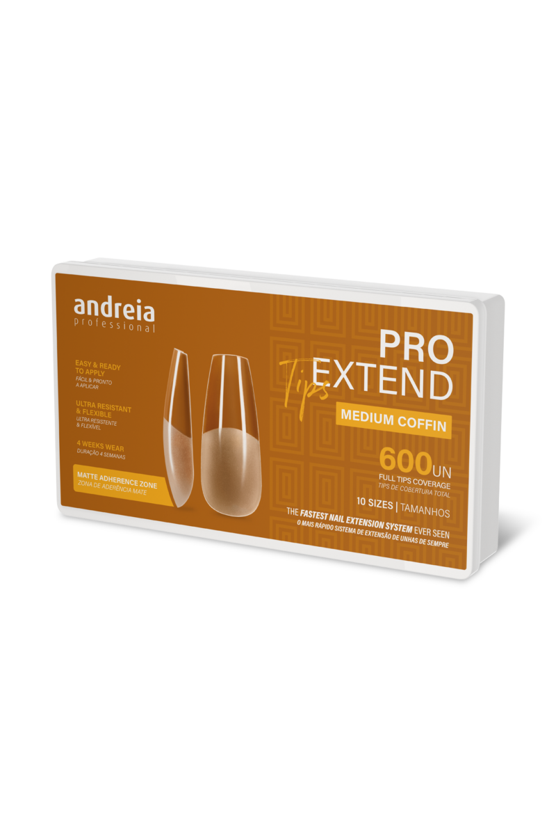 Andreia Pro Extend Tips Medium Coffin 600un