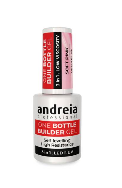 Andreia One Bottle Builder Gel Soft Pink 3in1 14ml